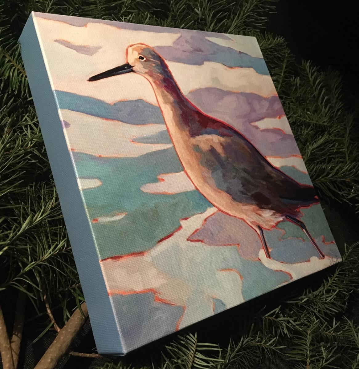 &ldquo;Willet&rdquo; stretched (unframed) gicle&eacute; canvas print picture