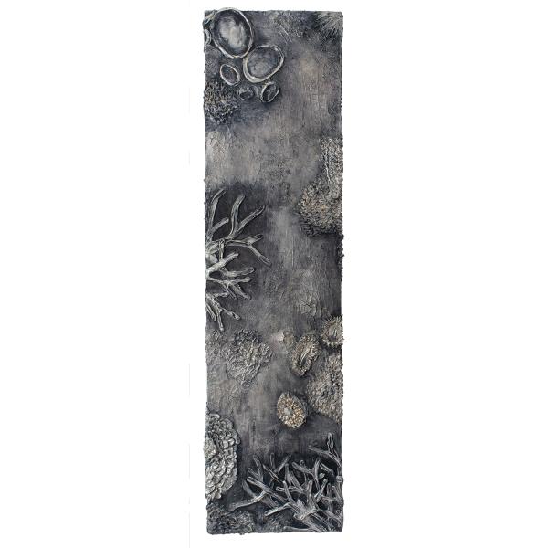 Large Vertical Abstract Reef in Pewter picture