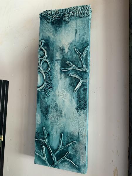 Vertical Reef in Turquoise 10x30" picture