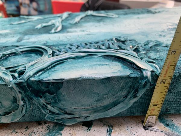 Vertical Reef in Turquoise 10x30" picture