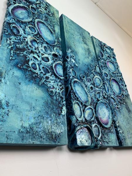 Abstract Sea Sponges Triptych 30x30" picture