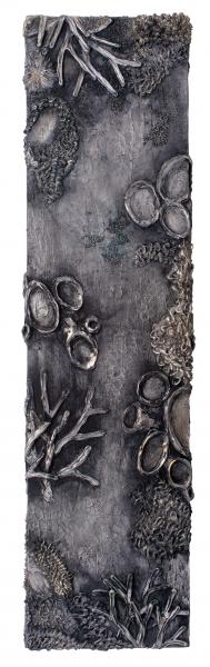 Large Vertical Abstract Reef in Pewter picture
