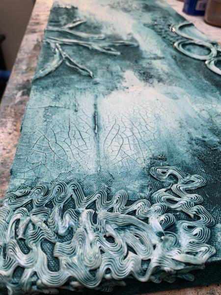 Vertical Reef in Turquoise 10x30" picture