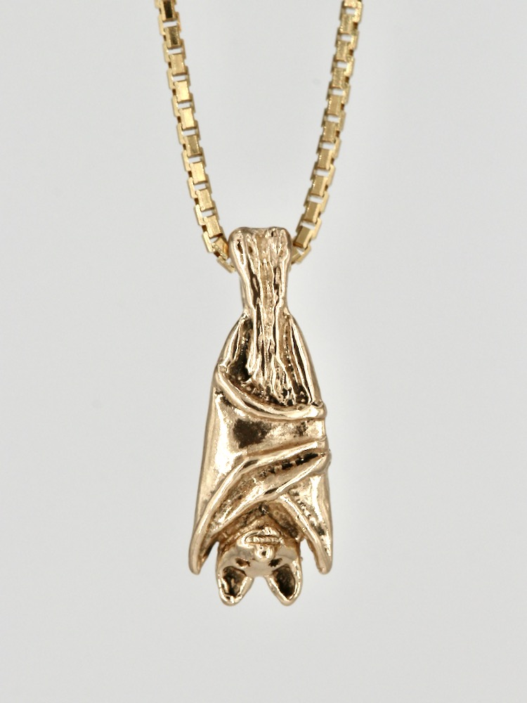 Bat Briolette Charm - 14K gold picture