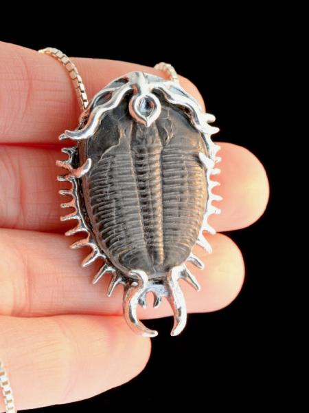 Colossal Spiked Trilobite Pendant - Silver picture