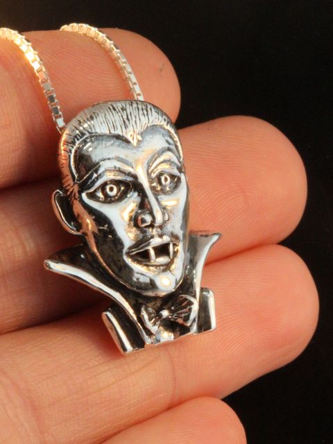 Dracula Vampire Pendant - Silver picture