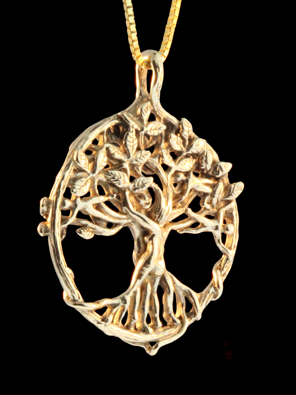 Circle of Life Tree Pendant - 14k Gold picture