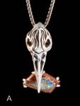 Raven Skull with Treasure - Silver