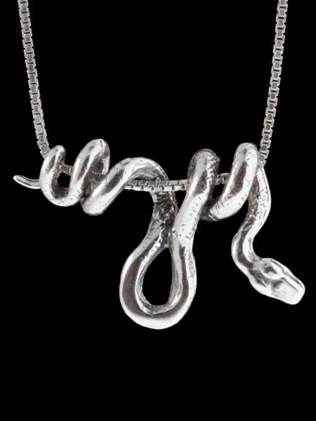 Vine Snake Pendant - Silver picture