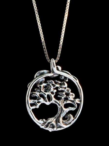 Cypress - Bonsai Tree Pendant - Silver picture