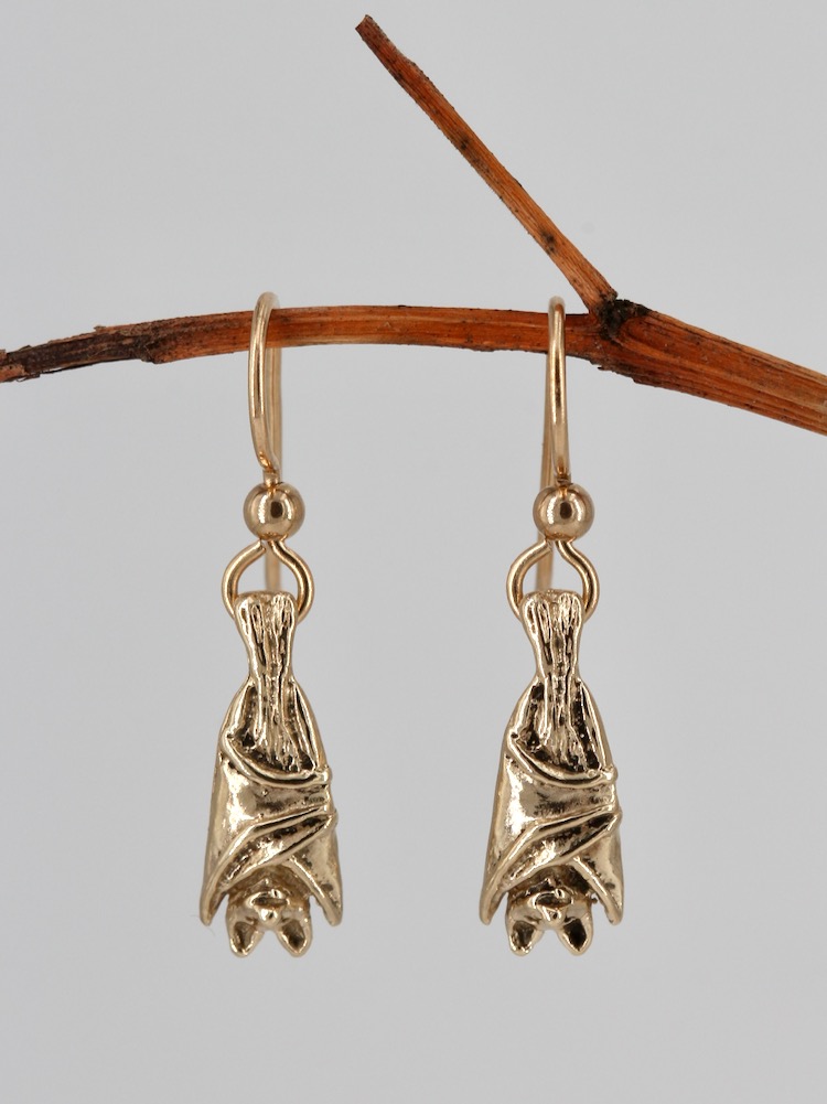 Bat Briolette Earrings - 14K gold picture