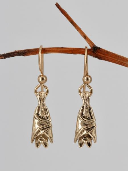 Bat Briolette Earrings - 14K gold picture