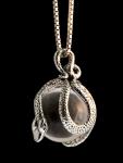 Python Snake Orb Pendant - Silver