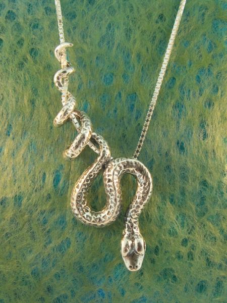 Python Snake Pendant - Silver picture