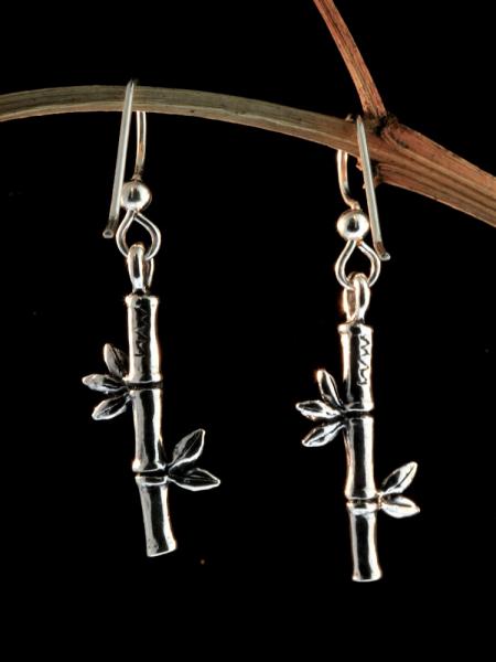 Bamboo Earrings -  Silver picture