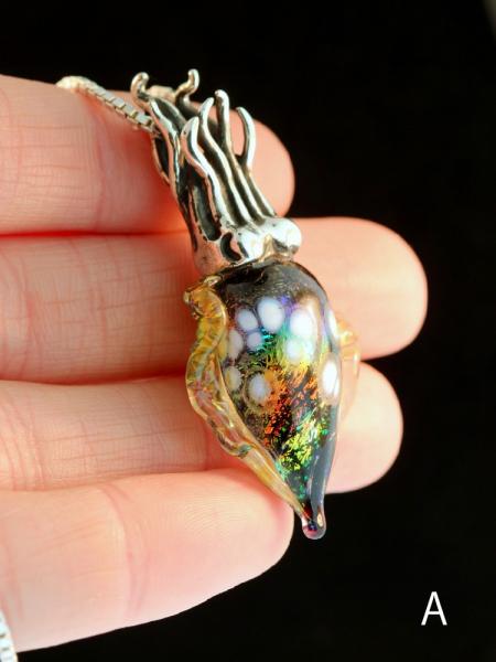 Iridescent Cuttlefish Pendant - Silver picture