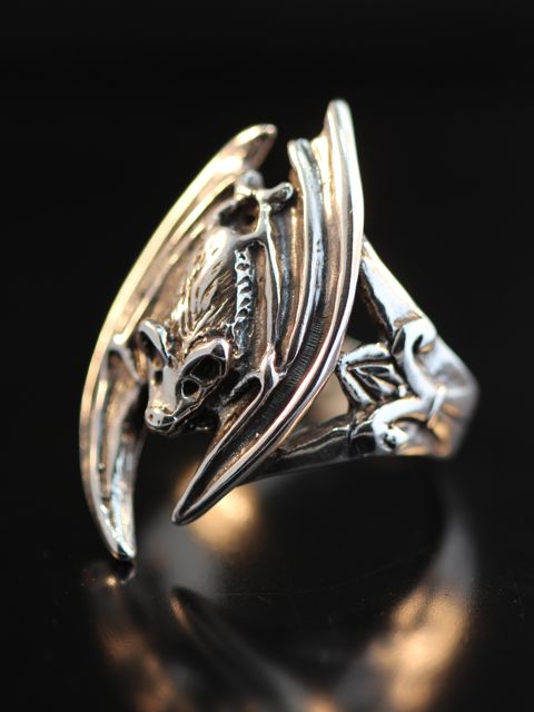 Bat - Gothic Bat Ring - Silver