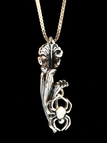 Carnivorous Pitcher Plant Pendant - Silver picture