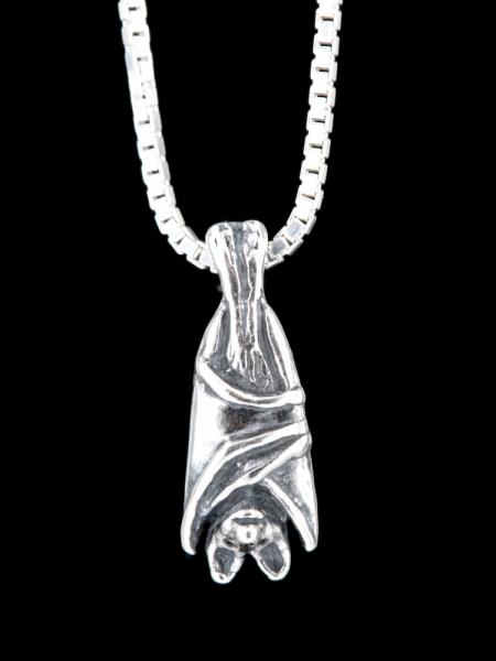 Bat Briolette  Charm - Silver picture