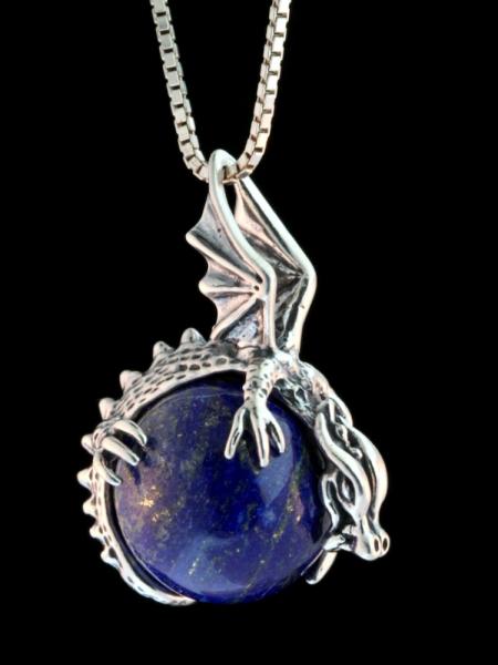 Dragon Orb Pendant - Silver picture