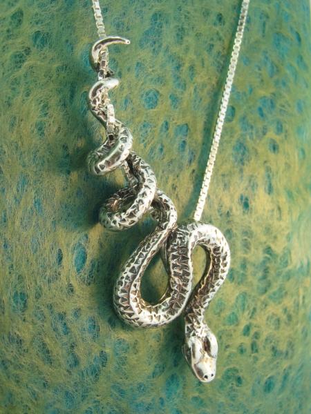 Python Snake Pendant - Silver picture