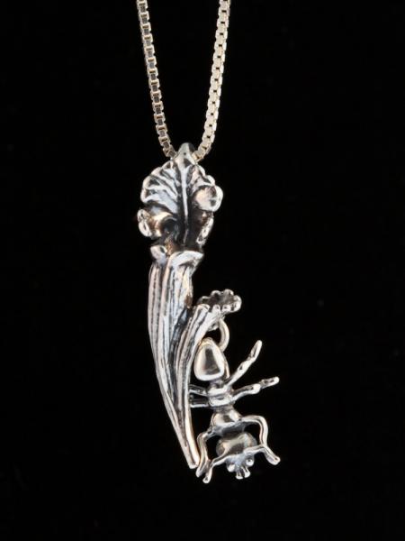 Carnivorous Pitcher Plant Pendant - Silver picture