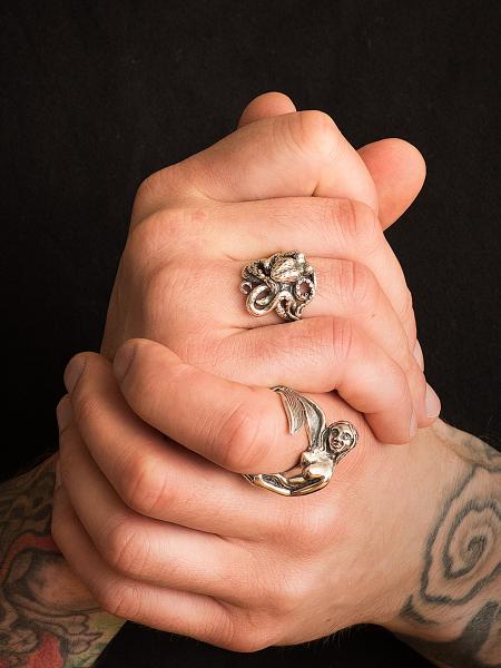 Octopus Ring - Silver picture