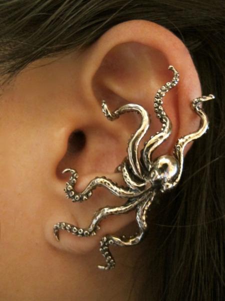 Octopus Ear Cuff - Bronze