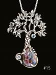 Primeval Forest Tree Pendants #15 and #19 with Koroit Australian Boulder Opals - Silver