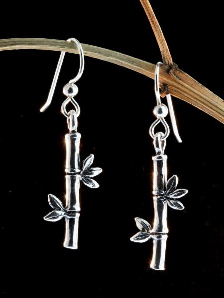 Bamboo Earrings -  Silver picture
