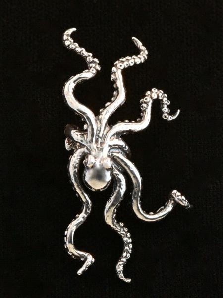 Octopus Ear Cuff - Silver picture