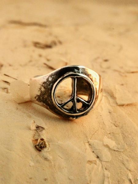 Peace Sign Ear Cuff - Silver picture