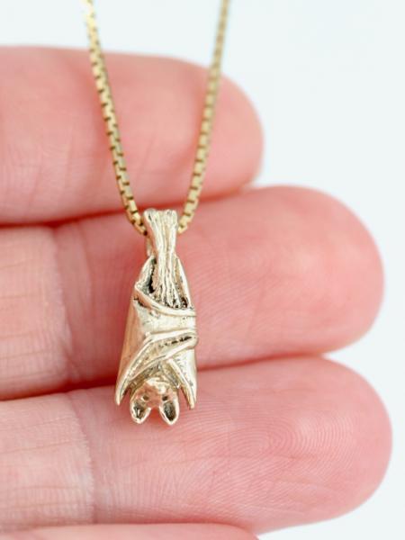 Bat Briolette Charm - 14K gold picture