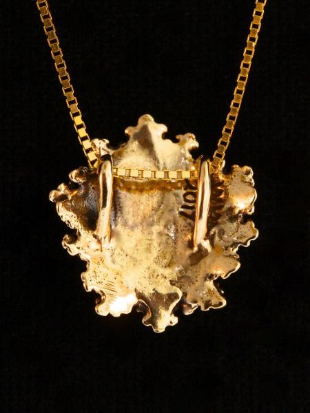 Green Man Pendant - 14K Gold picture