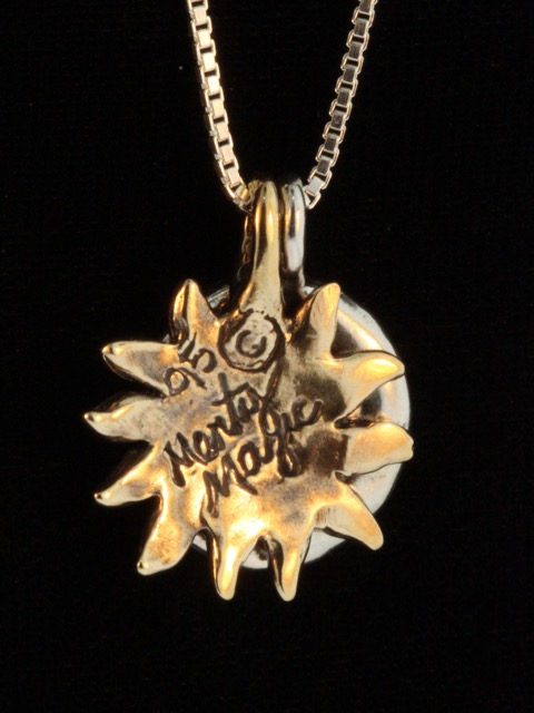 Gold and Silver Eclipse Pendant - 14K Gold and Silver picture