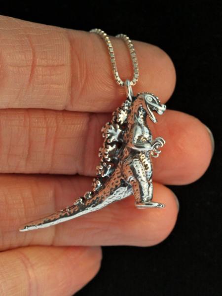 Godzilla Pendant - Silver picture