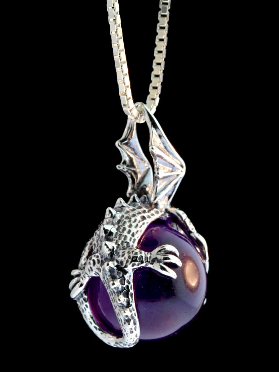 Dragon Orb Pendant - Silver picture