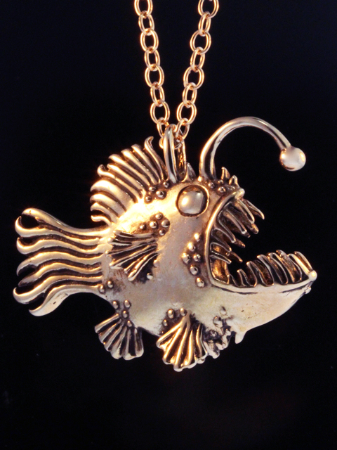 Large Angler Fish Pendant - Bronze picture