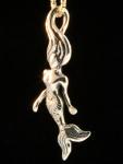 Gold Mermaid Charm - 14k Gold