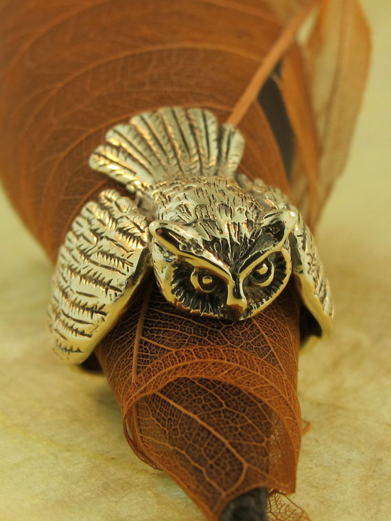 Owl Ring - 14k Gold picture