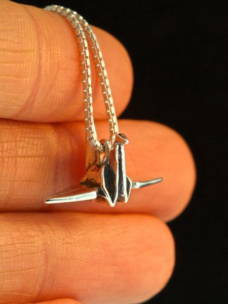 Peace Crane Charm - Silver picture