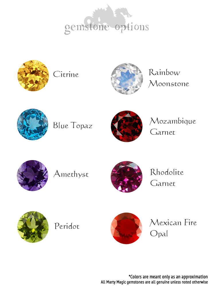 Lunar Wolf Song Pendant with Gemstone - Silver picture