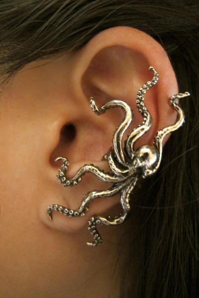 Octopus Ear Cuff - Bronze picture