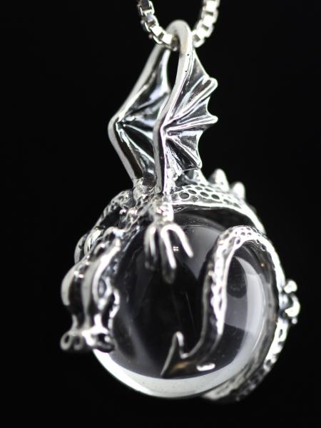 Dragon Orb Pendant - Silver picture