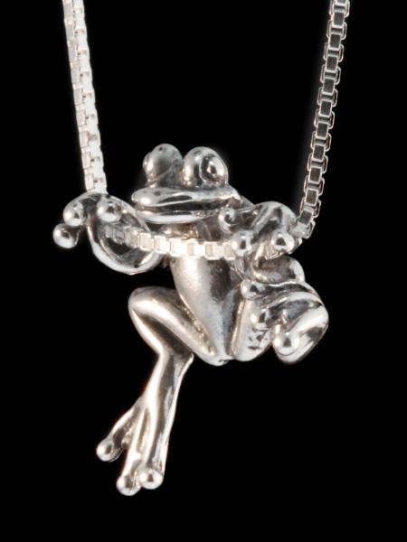 Frog - Tree Frog Pendant - Silver picture