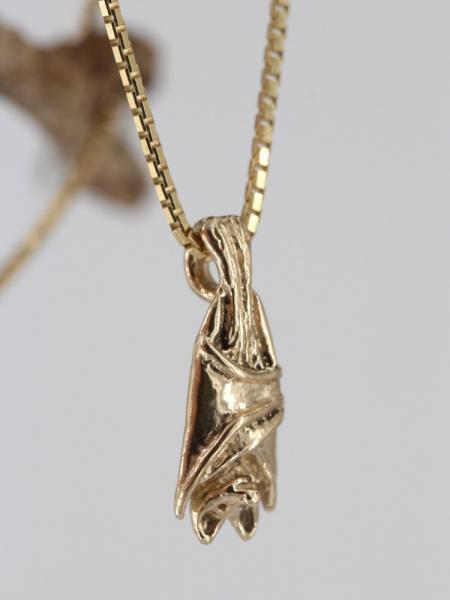 Bat Briolette Charm - 14K gold picture