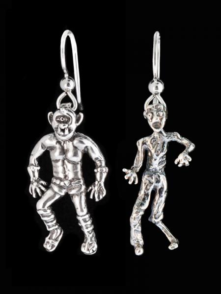 Zombie Earrings - Silver picture