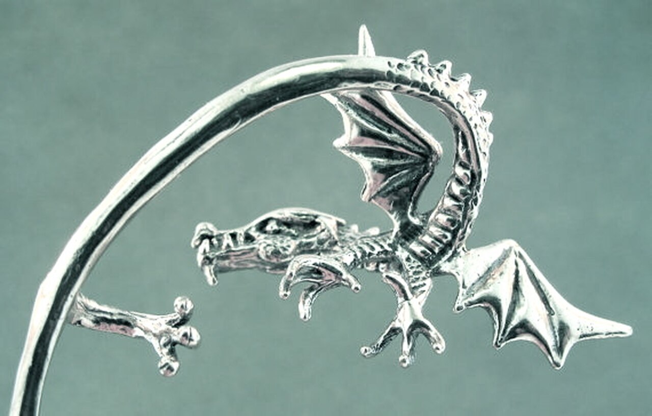 Silver Guardian Dragon Ear Wrap picture