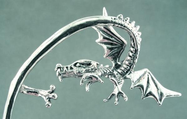 Silver Guardian Dragon Ear Wrap picture