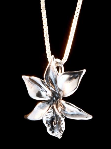 Flower - Orchid Charm - Silver picture